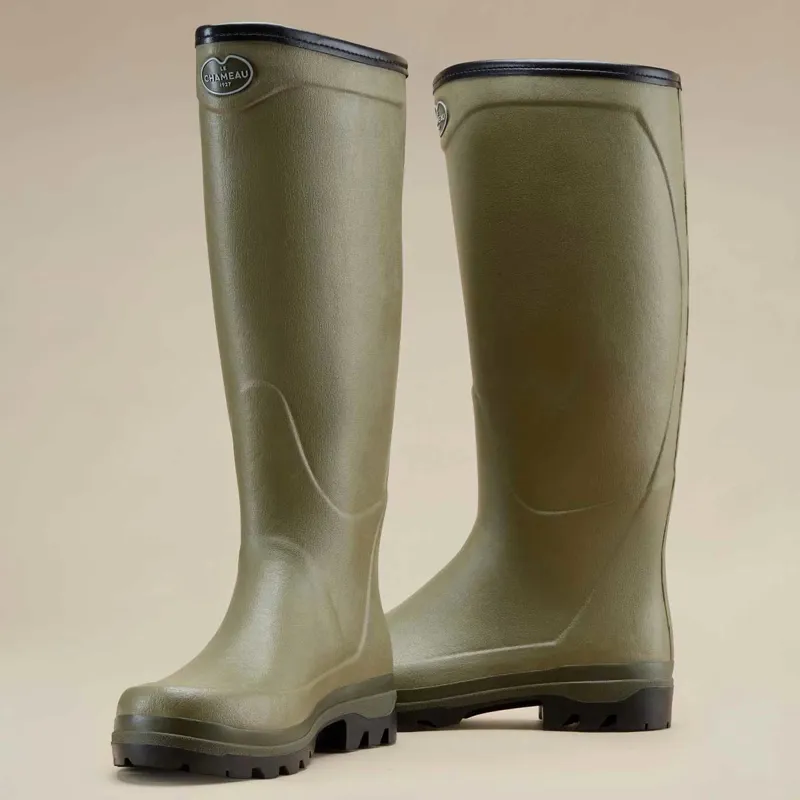 Le Chameau Country Cross Jersey Lined Mens Boots - Vert Vierzon-1