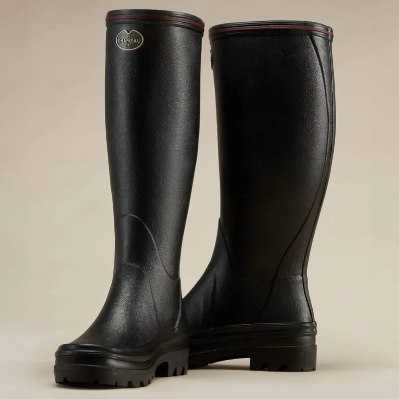 Le Chameau Giverny Ladies Wellington Boots - Black-2