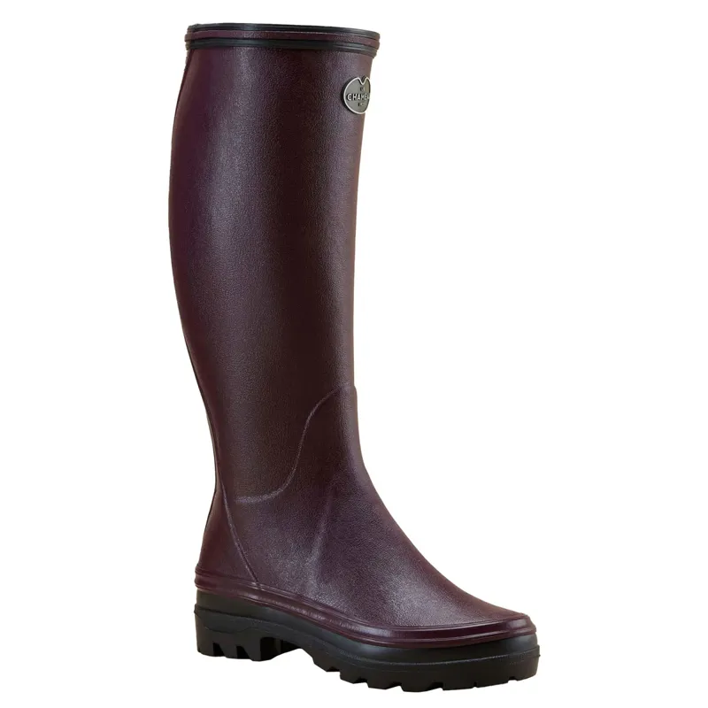 Le Chameau Giverny Ladies Wellington Boots - Cherry-1