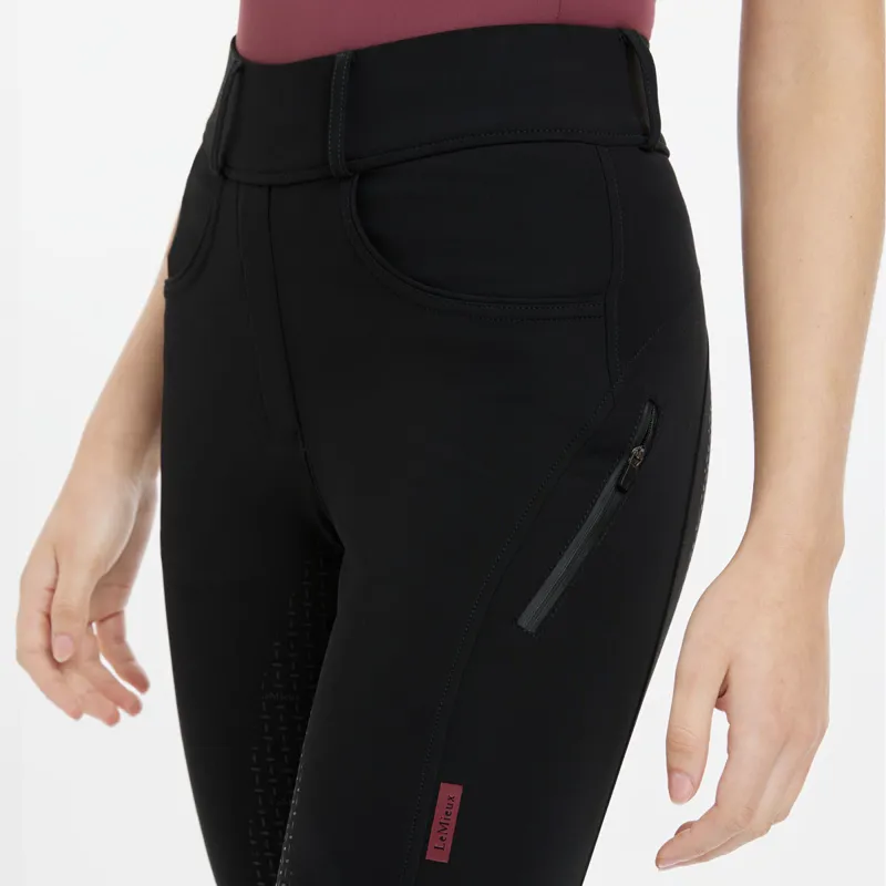 LeMieux Amy Full Grip Ladies Bregging Riding Tights - Black-2