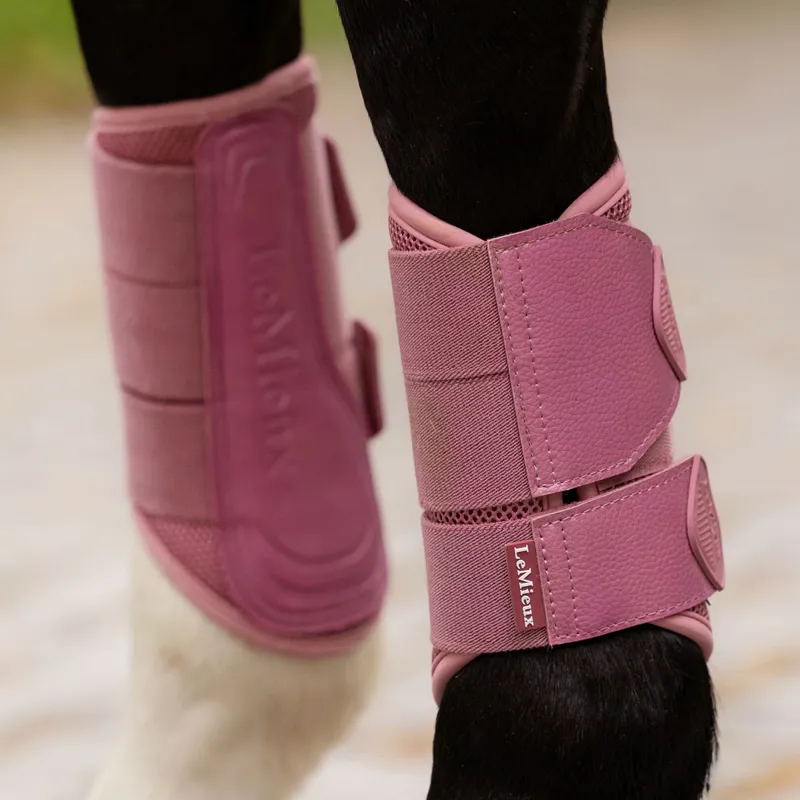 LeMieux Arika Mesh Brushing Boots - Peony-2