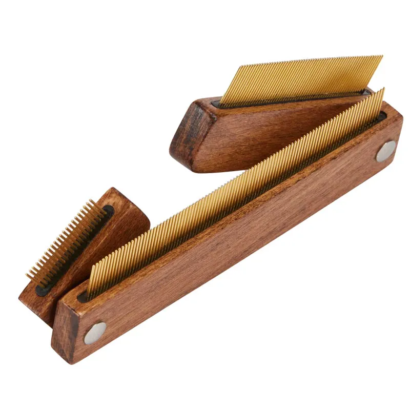 LeMieux Artisan Quarter Mark Comb - Brown-1