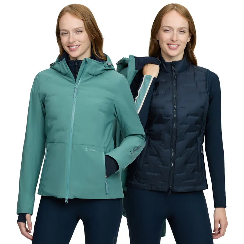 LeMieux Brooke Hybrid 3-in-1 Womens Waterproof Jacket - Aloe