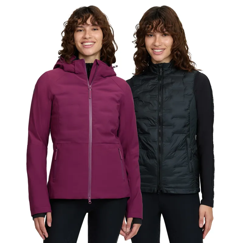 LeMieux Brooke Hybrid 3-in-1 Womens Waterproof Jacket - Blackberry
