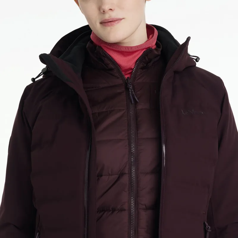 LeMieux Brooke Hybrid 3-in-1 Womens Waterproof Jacket - Damson-2