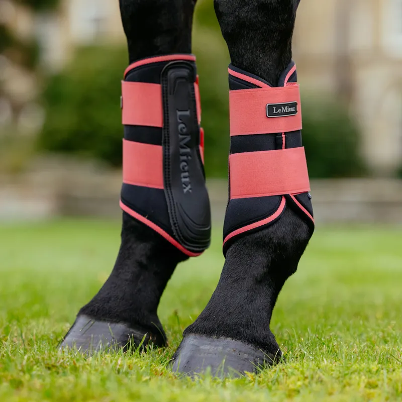 LeMieux Grafter Brushing Boots - Cranberry-1