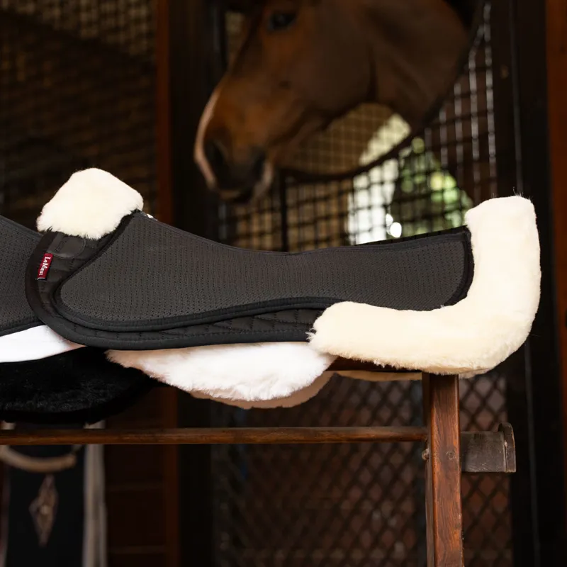 LeMieux Streamline Merino+ Half Pad - Black/Natural-2