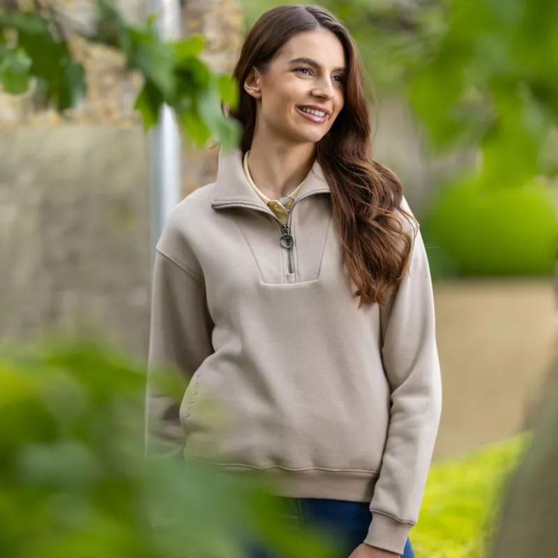 LeMieux Keira Ladies Quarter Zip Sweater - Almond-4