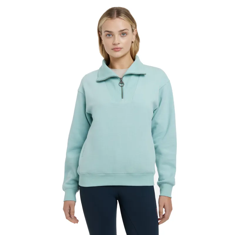 LeMieux Keira Ladies Quarter Zip Sweater - Aqua