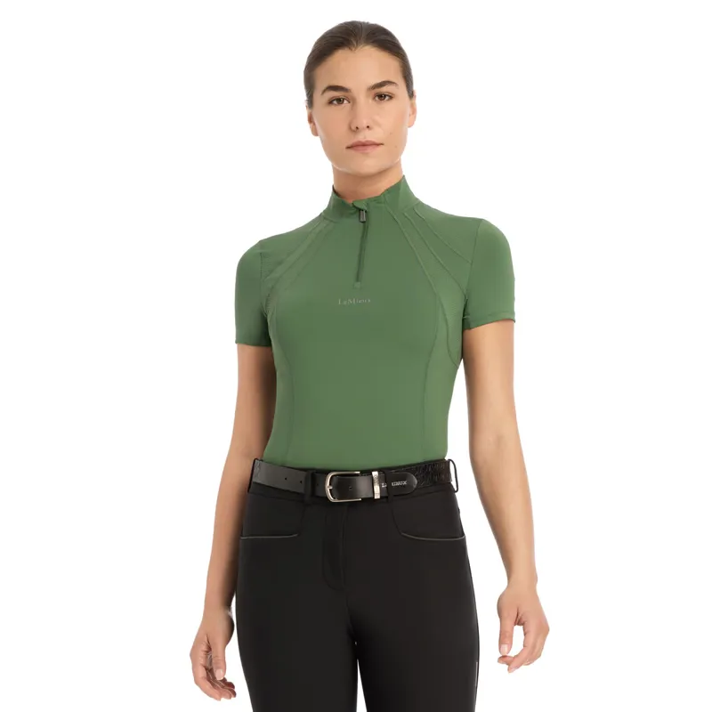 LeMieux Mia Mesh Ladies Short Sleeve Base Layer - Hunter Green
