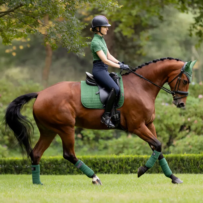 LeMieux Mia Mesh Ladies Short Sleeve Base Layer - Hunter Green-1