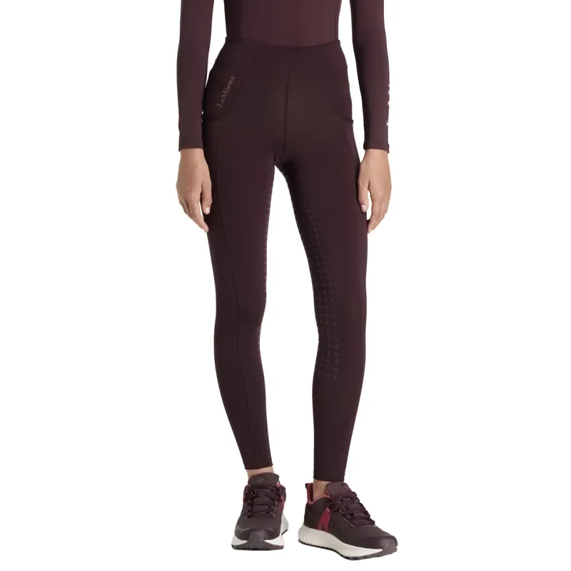 LeMieux Young Rider Orla Full Grip Junior Riding Tights - Damson