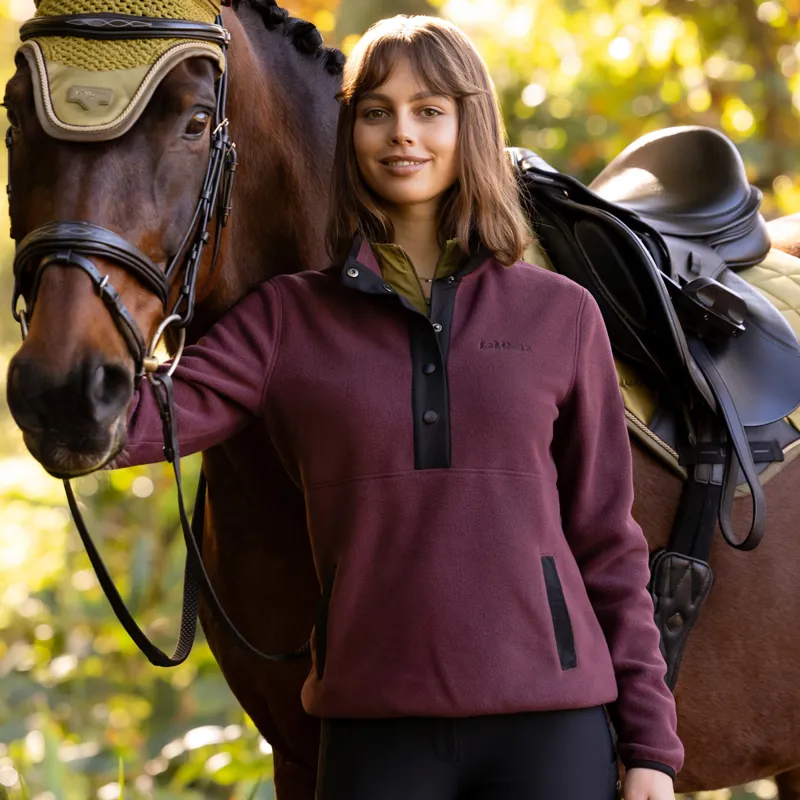 LeMieux Piper Womens Popper Fleece - Bramble
