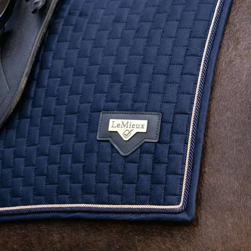 LeMieux Puissance Dressage Square Saddlecloth - Navy-4