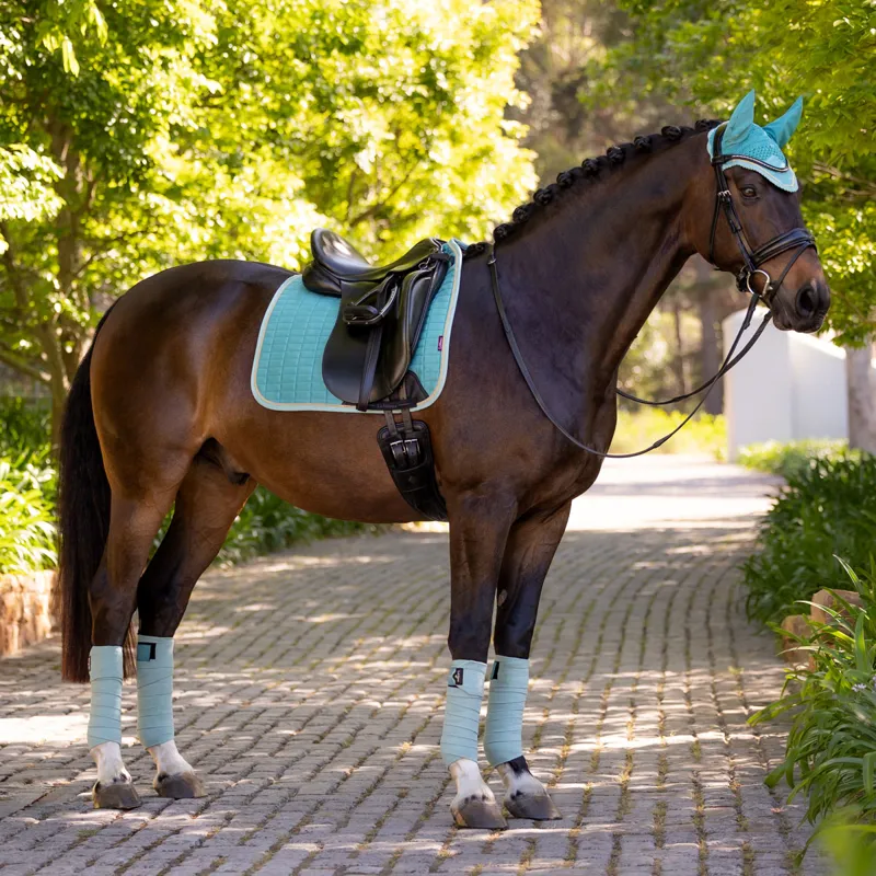 LeMieux Suede Dressage Saddle Pad - Lagoon-3