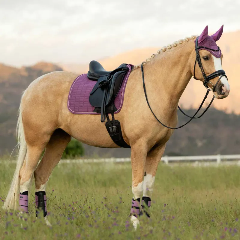 LeMieux Suede Dressage Saddlecloth - Mallow-1