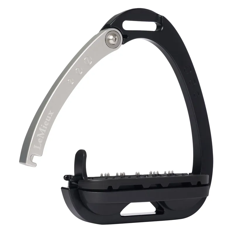 LeMieux Vector Balance Inclined Safety Stirrups - Black/Aluminium
