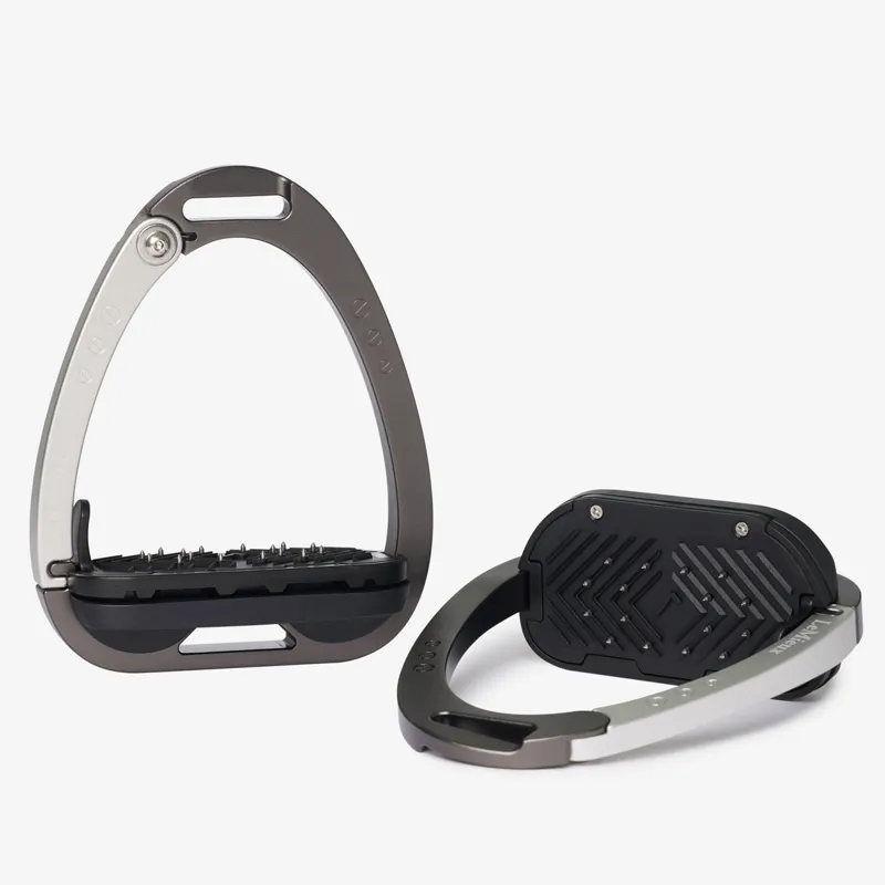 LeMieux Vector Balance Inclined Safety Stirrups - Carbon/Silver-1