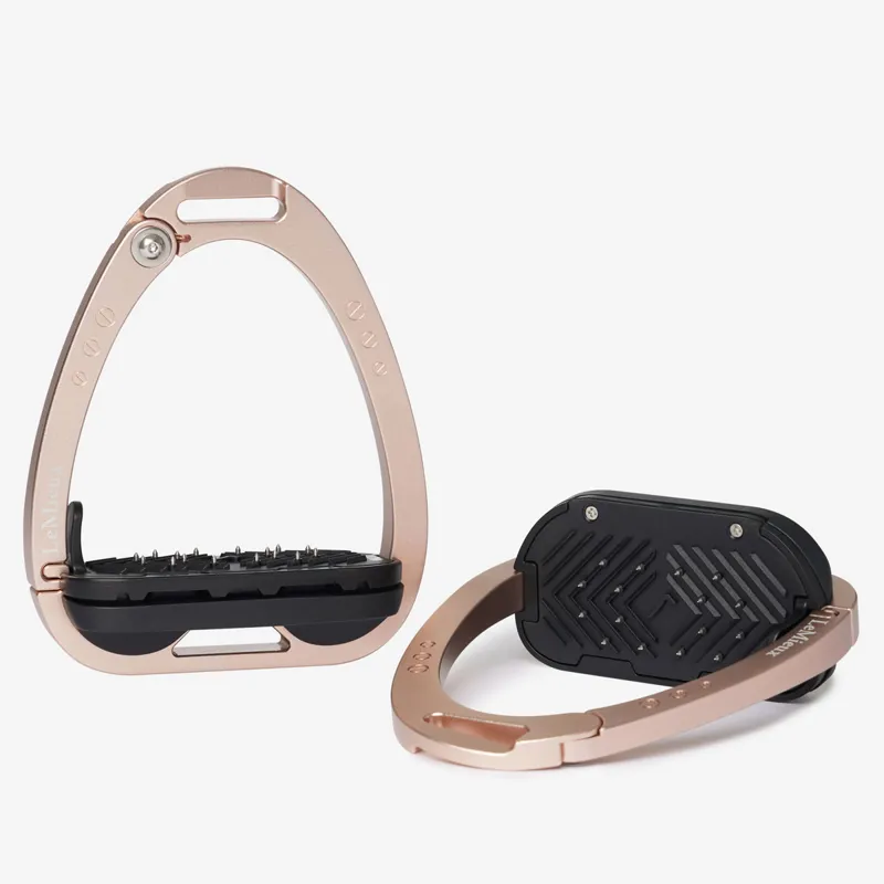 LeMieux Vector Balance Inclined Safety Stirrups - Rose Gold-3
