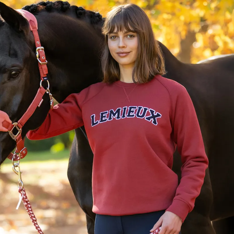 LeMieux Vida Varsity Crew Neck Womens Sweatshirt - Russet