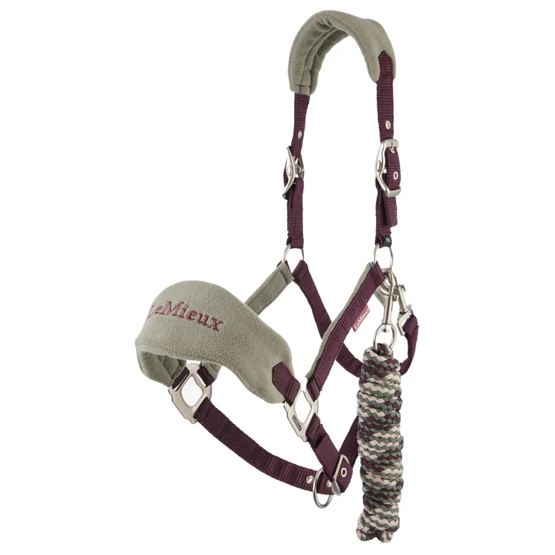 LeMieux Vogue Headcollar and Lead Rope Set - Damson
