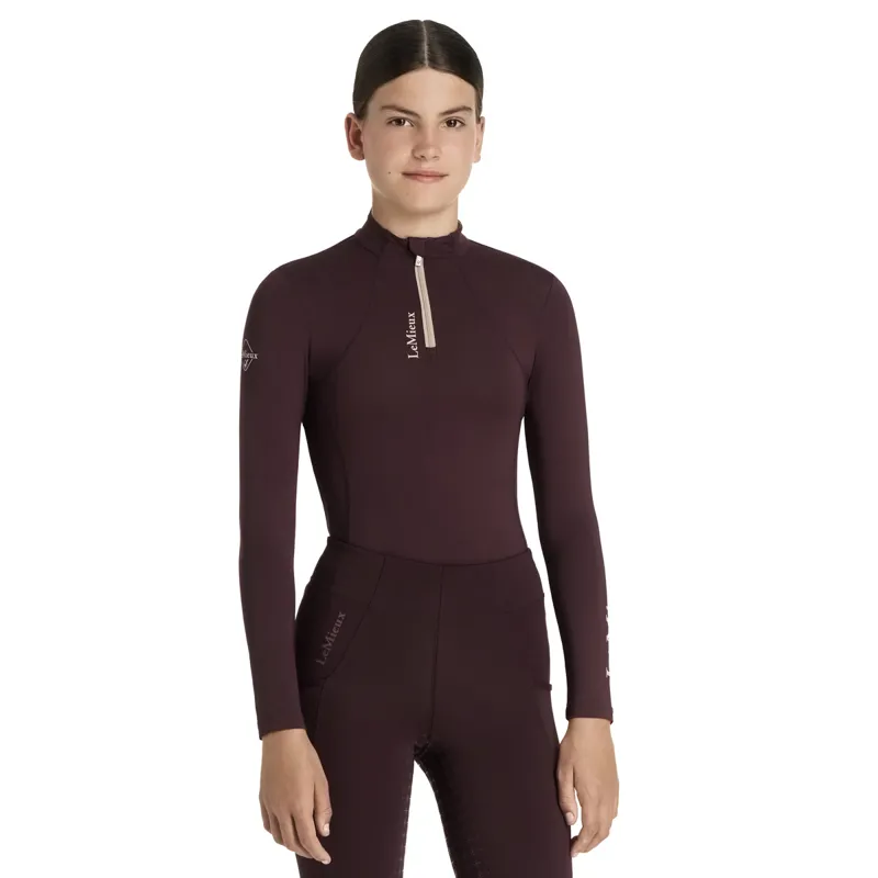 LeMieux Classique Young Rider Long Sleeve Base Layer - Damson