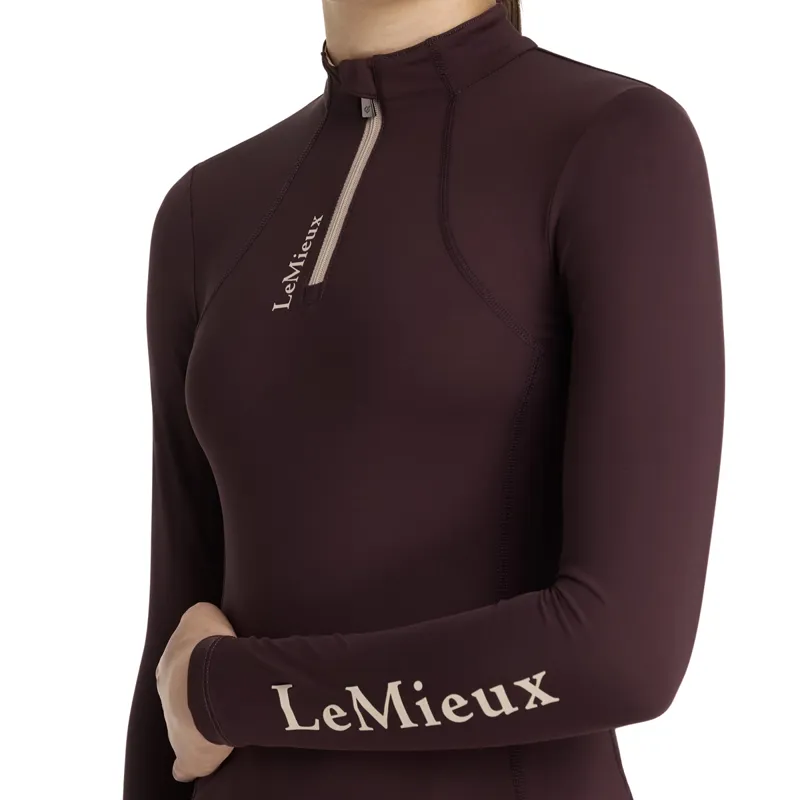 LeMieux Classique Young Rider Long Sleeve Base Layer - Damson-1