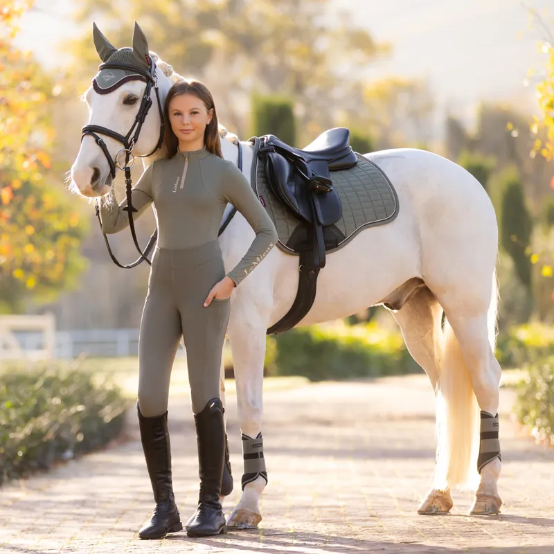 LeMieux Classique Young Rider Long Sleeve Base Layer - Rosemary-1