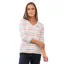 Lighthouse Ariana Ladies 3/4 Sleeve T-Shirt - Coral/Teal Stripe