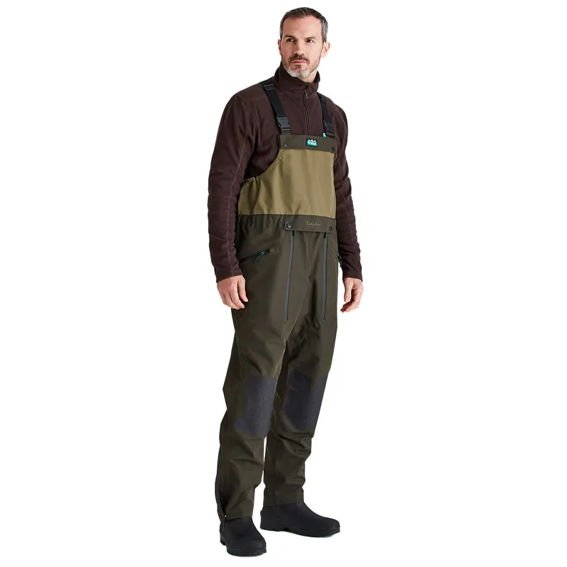 Ridgeline Agri Pro Mens Waterproof Work Bib and Braces - Deep Forest
