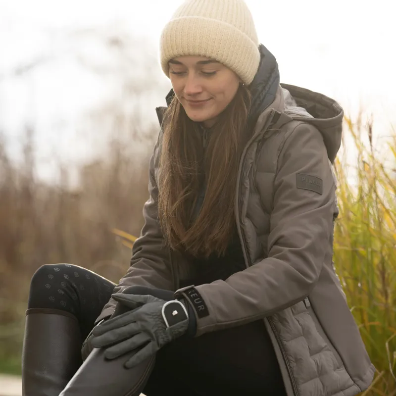 Roeckl Malta Winter Riding Gloves - Anthracite/Silver-2