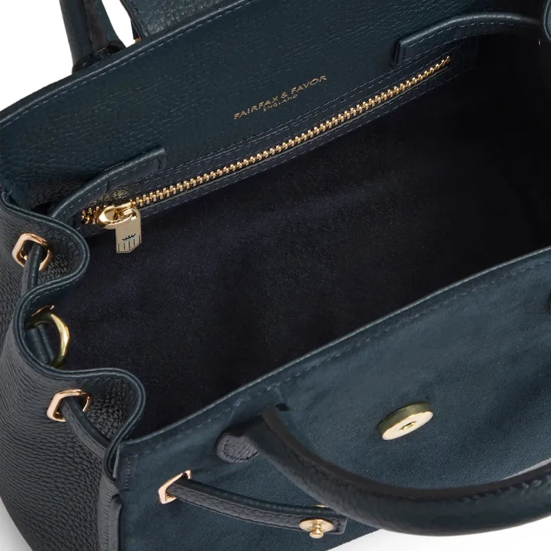 Fairfax and Favor Mini Windsor Handbag - Teal Suede-3