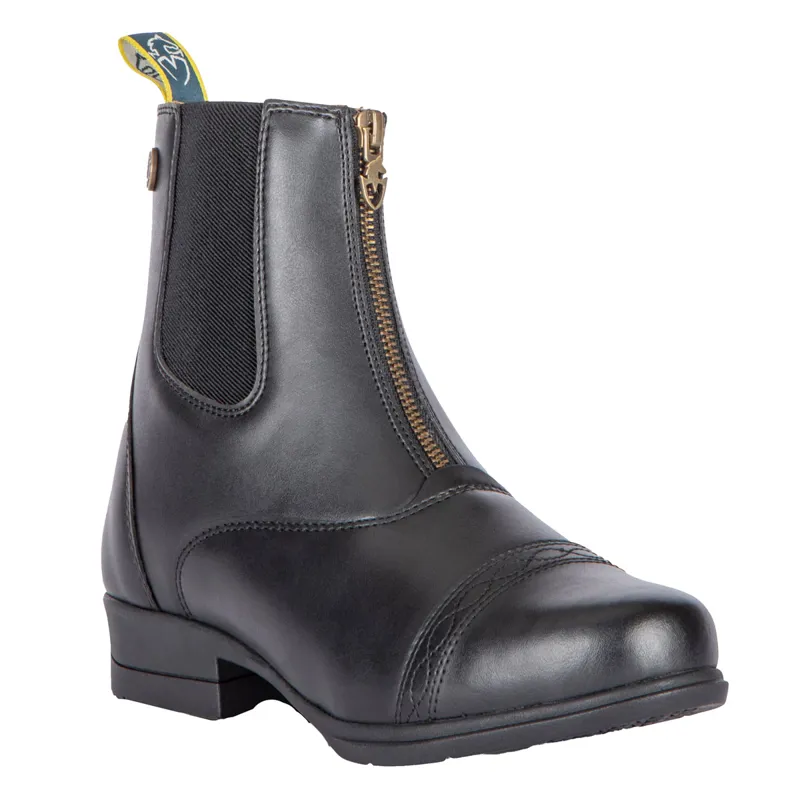 Moretta Clio Zip Synthetic Junior Jodhpur Boots - Black