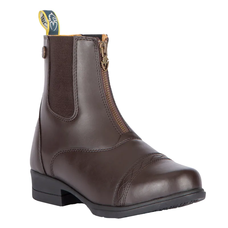 Moretta Clio Zip Synthetic Junior Jodhpur Boots - Brown