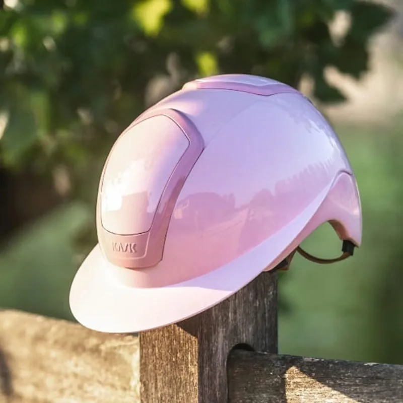 KASK Nemesi Wide Peak Shine Riding Hat - Bubble Pink Pre-Order-1