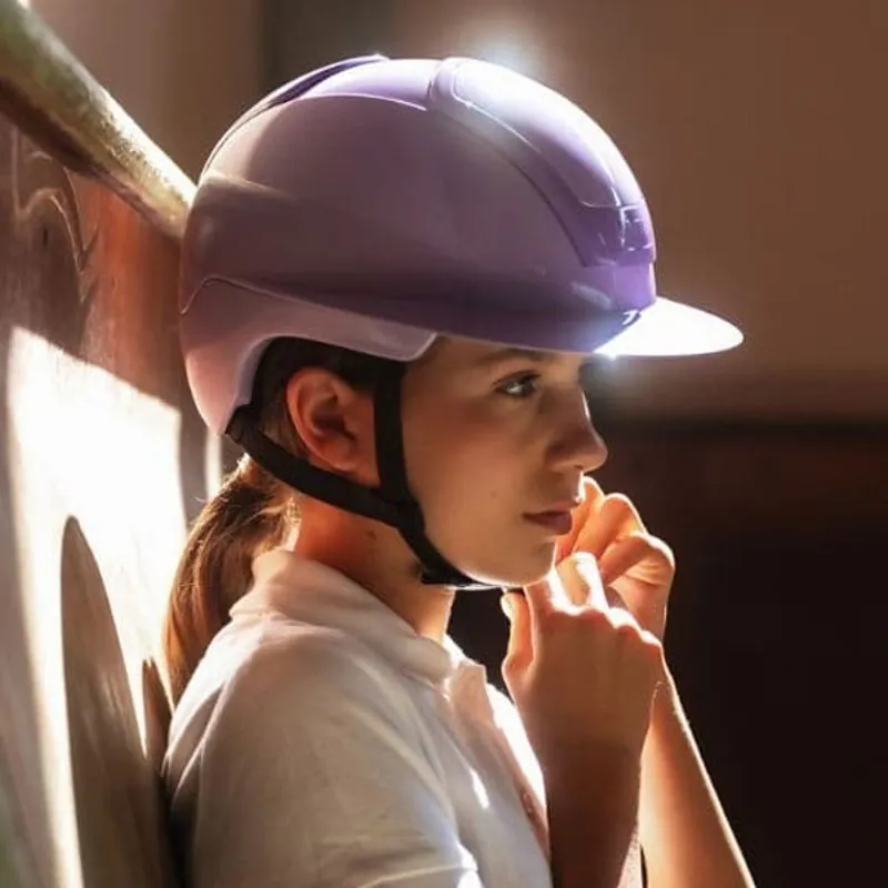KASK Nemesi Wide Peak Shine Riding Hat - Cloud Lilac Pre-Order-3