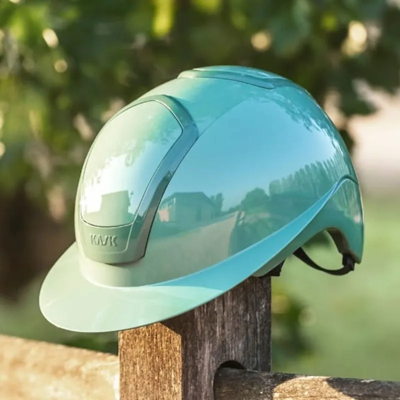 KASK Nemesi Wide Peak Shine Riding Hat - Mint Green Pre-Order-1