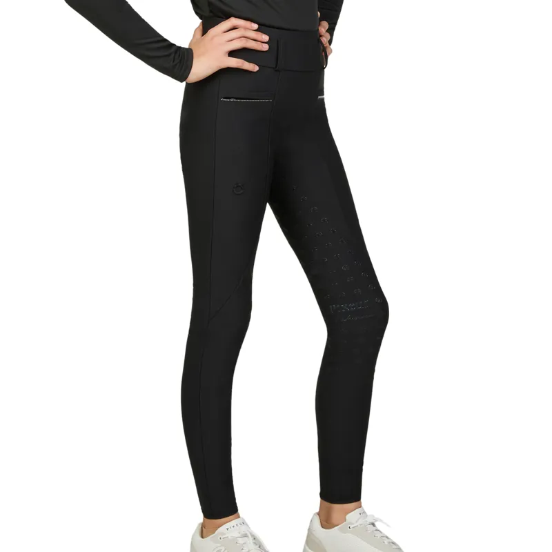 Pikeur 9105 Full Grip Junior Girls Riding Tights - Black