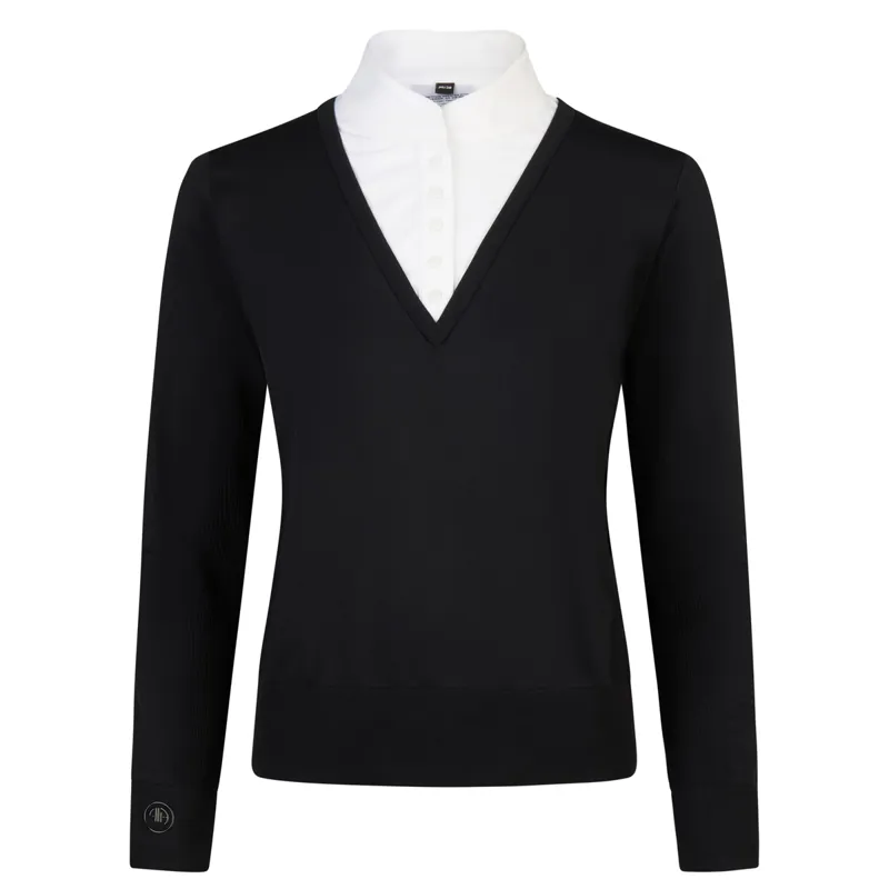 Pikeur Athleisure 8322 Womens 2-in-1 Show Shirt/Sweater - Black-1