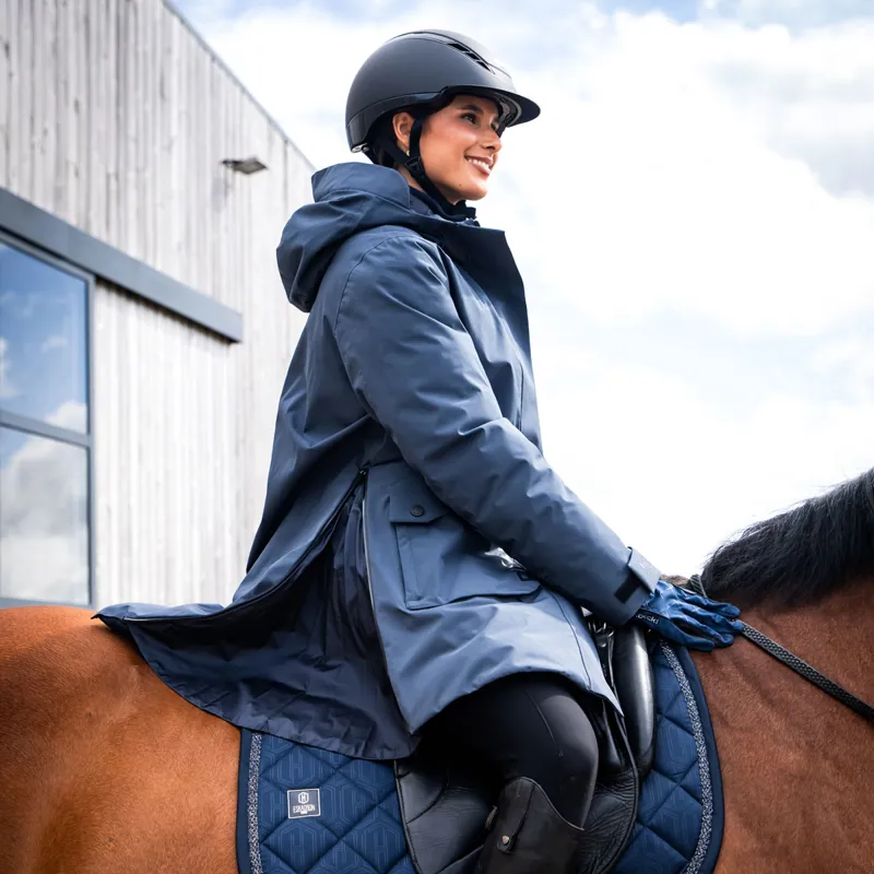 Pikeur Athleisure 8021 Waterproof Raincoat - Graphite Blue-1