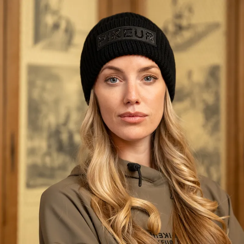 Pikeur Selection 8857 Womens Beanie Hat - Black-1