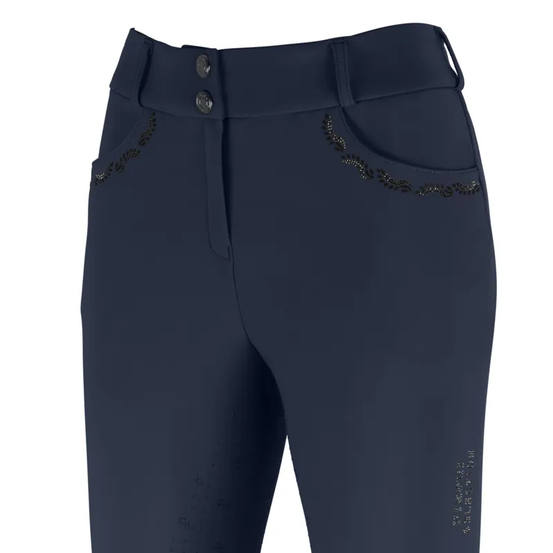 Pikeur Ceelina SD Full Grip Womens Winter Breeches - Nightblue-2