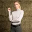 Pikeur Sports 8271 Womens Knitted Roll Neck - Pale Grey