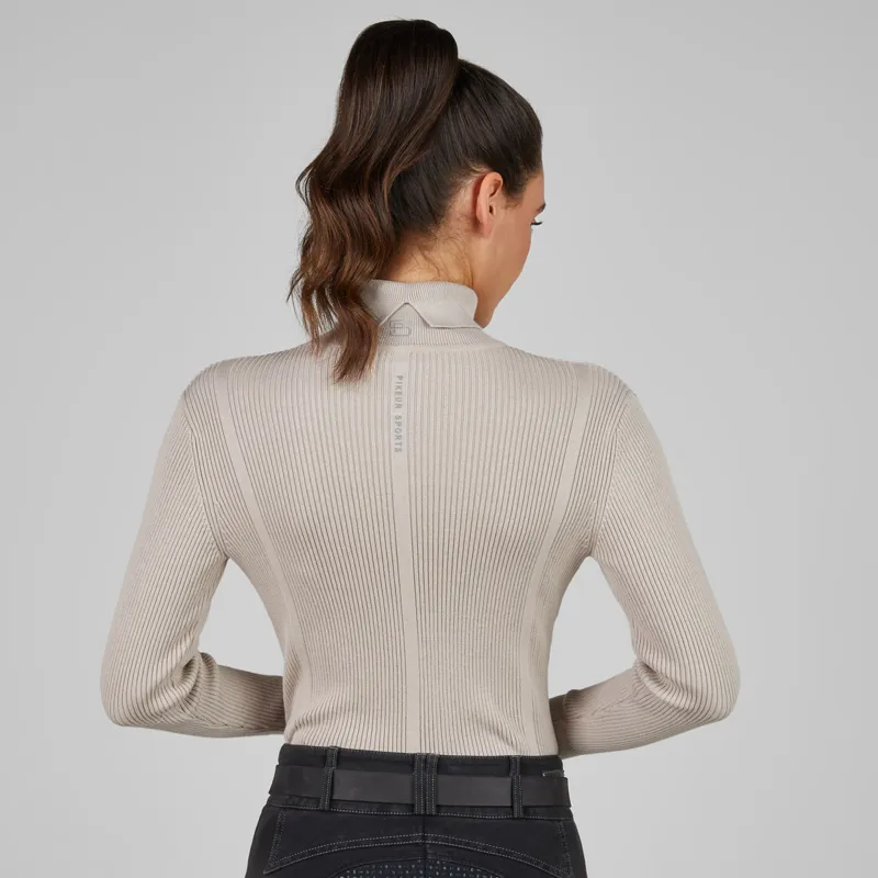 Pikeur Sports 8271 Womens Knitted Roll Neck - Pale Grey-2