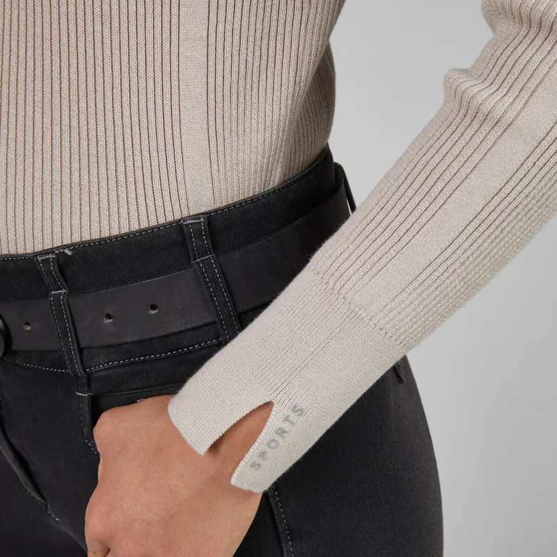 Pikeur Sports 8271 Womens Knitted Roll Neck - Pale Grey-3