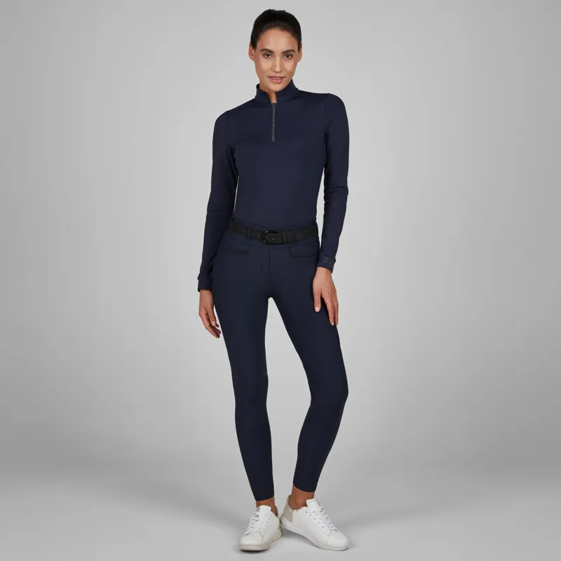 Pikeur Linnett SD Full Seat Womens Winter Riding Tights - Nightblue-2