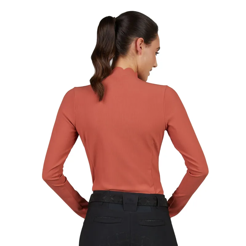 Pikeur Selection 8285 Rip Womens Shirt - Rosewood-1