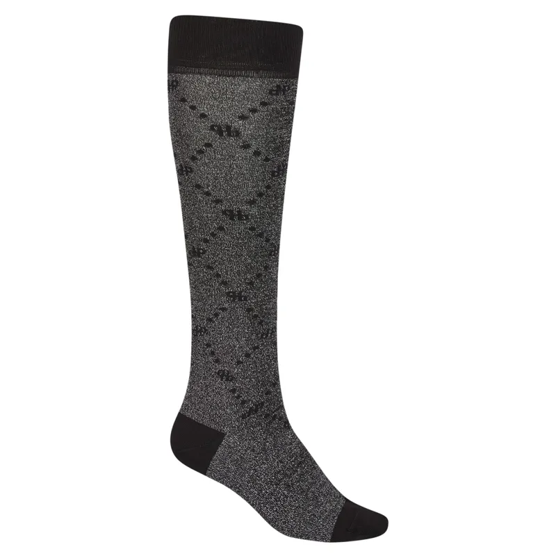 Pikeur Selection 8713 Lurex Womens Tall Riding Socks - Black