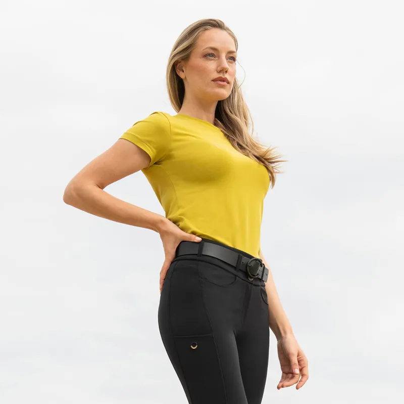 Pikeur Selection 7213 Ladies T-Shirt - Golden Olive-1