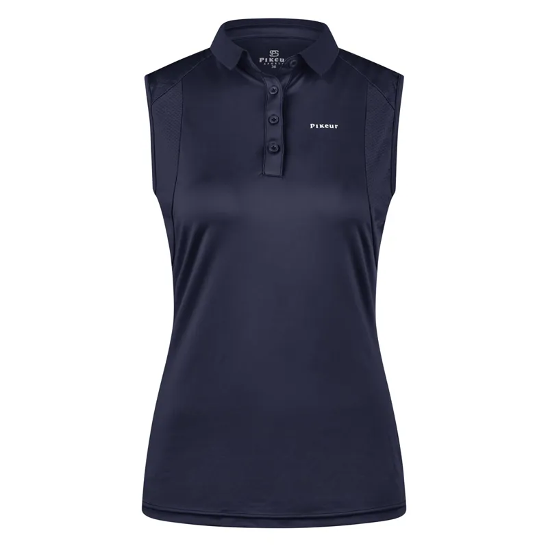 Pikeur Sports 7235 Ladies Sleeveless Polo Shirt - Nightblue